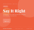 Say It Right